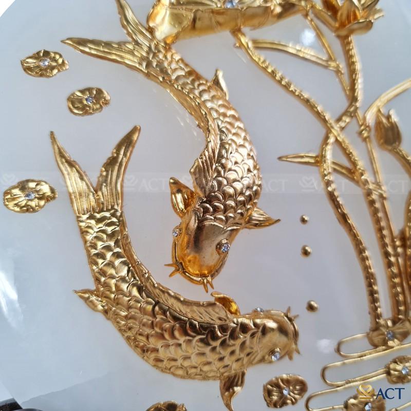 ĐĨA NGỌC TRẮNG CÁ CHÉP HOA SEN