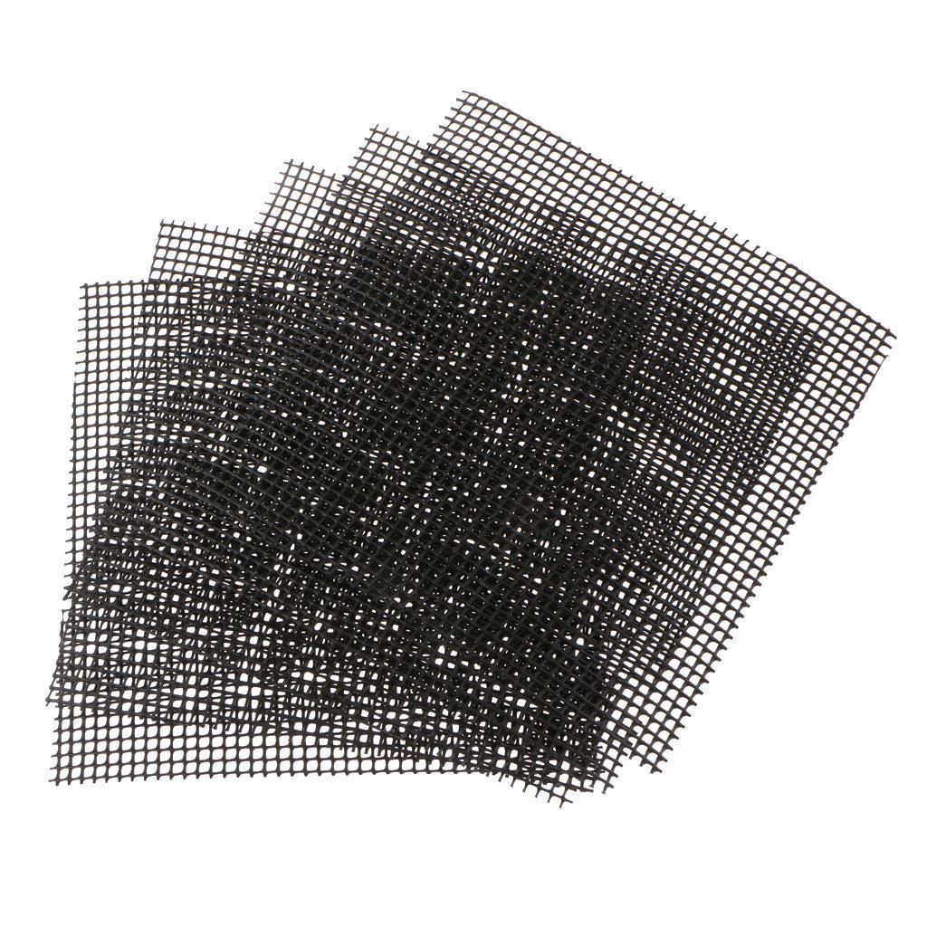5pcs  Black Drainage Mesh Sheet Cuttable Flowerpot Bottom Net 30x20cm