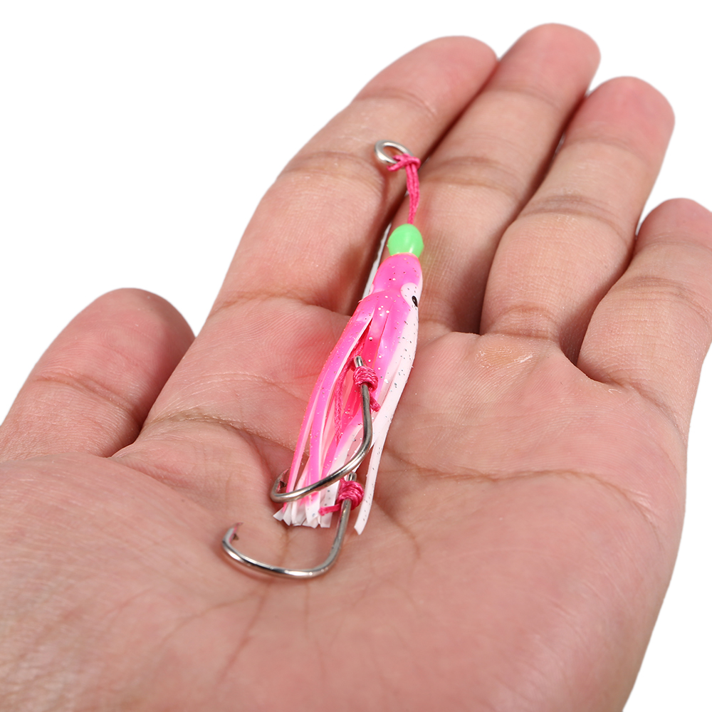 2 Mồi Câu Cá Hình Bạch Tuột Mềm Có Lưỡi Câu