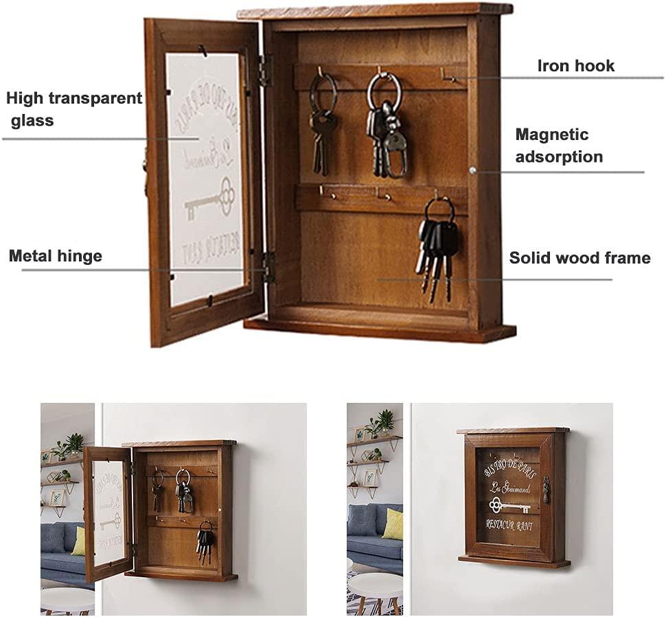 Tủ đựng chìa khóa, hộp đựng chìa khóa, hộp đựng đồ bằng gỗ, hộp đựng chìa khóa treo tường, hộp đựng chìa khóa, tủ đựng chìa khóa, két sắt trang trí nhà cửa