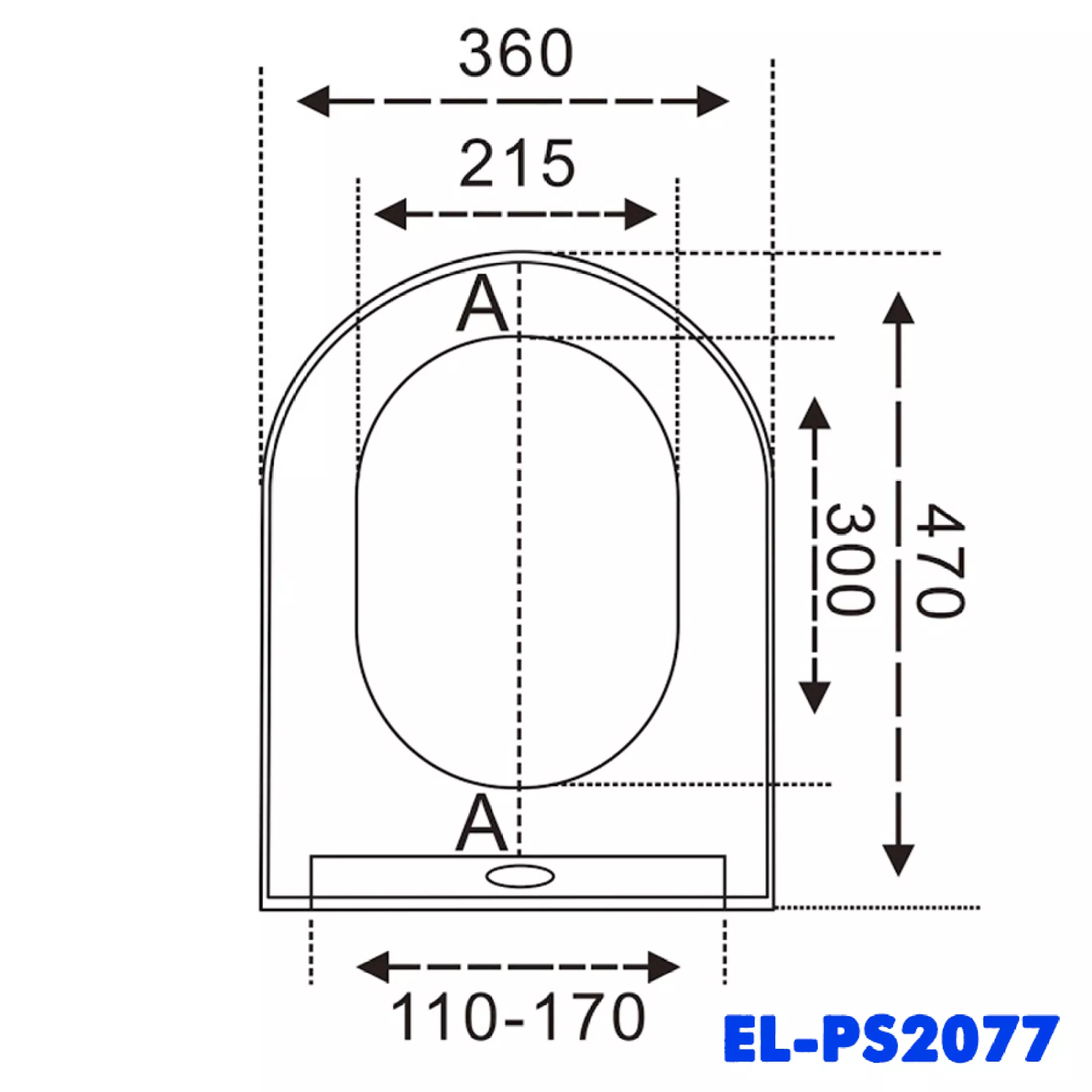 Nắp bồn cầu đóng êm Eurolife EL-PS 2077 (Trắng)