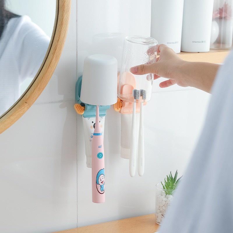 Kẹp Ép Kem Đánh Răng - Treo Bàn Chải - Up Cốc - Dụng Cụ Đa Năng Dán Tường Phòng Tắm Đa Năng Tiện Dụng - TakyHome 4019