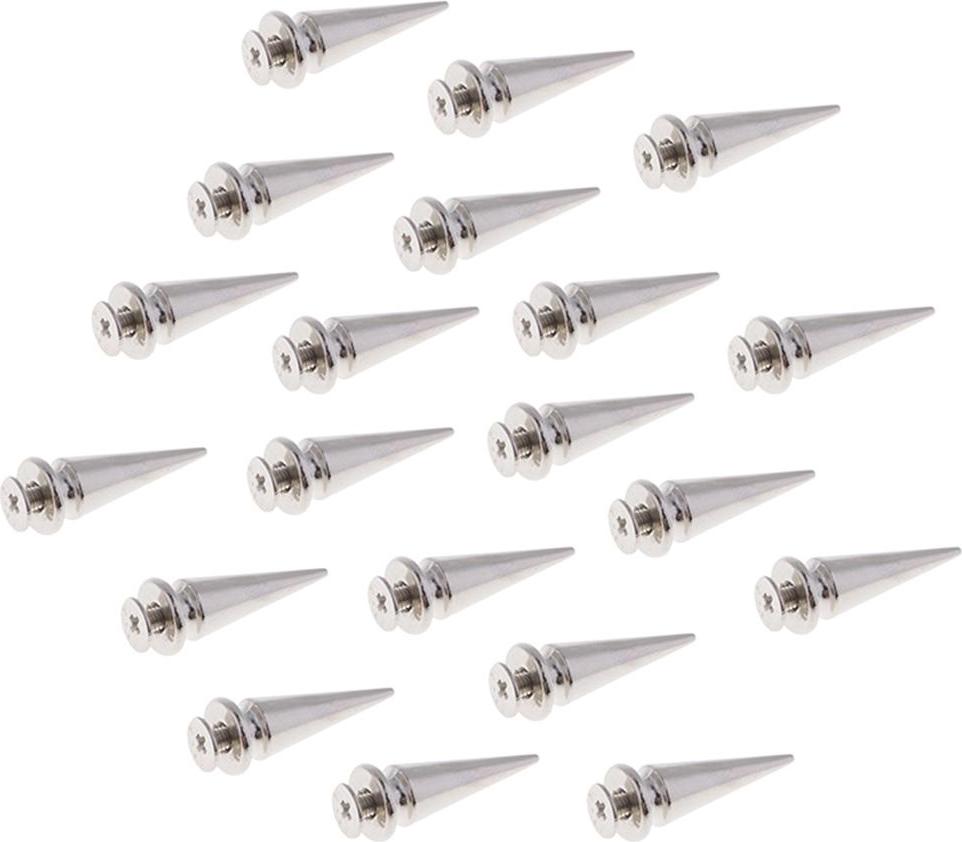 20 Bộ Bạc Kim Loại Nón Vít Kim Loại Studs Leathercraft Rivet PUNK