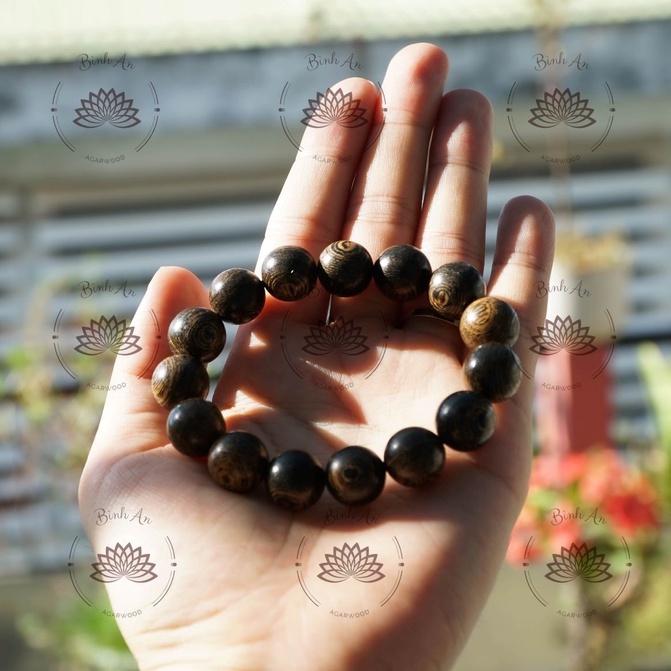 Vòng Tay Trầm Hương Sánh Chìm Nước Hạt Tròn Thắt Nơ - Vòng Tay Nữ - Vòng Tay May Mắn - 6mm