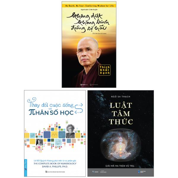 Combo Sách Luật Tâm Thức + Thay Đổi Cuộc Sống Với Nhân Số Học + Không Diệt Không Sinh