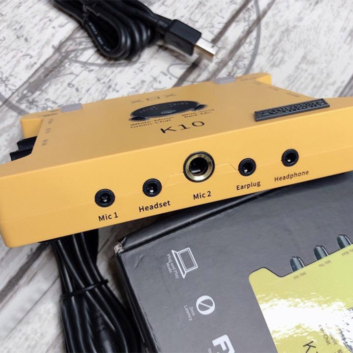Sound Card K10 Thiết Bị Live Stream Hát Karaoke AZONE