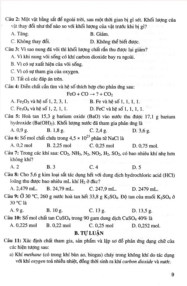 Tuyển tập đề kiểm tra định kì Khoa Học Tự Nhiên lớp 8 (Dùng chung cho các bộ SGK)