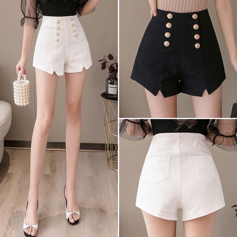 quần đùi lưng cao 8 nút siêu tôn dáng