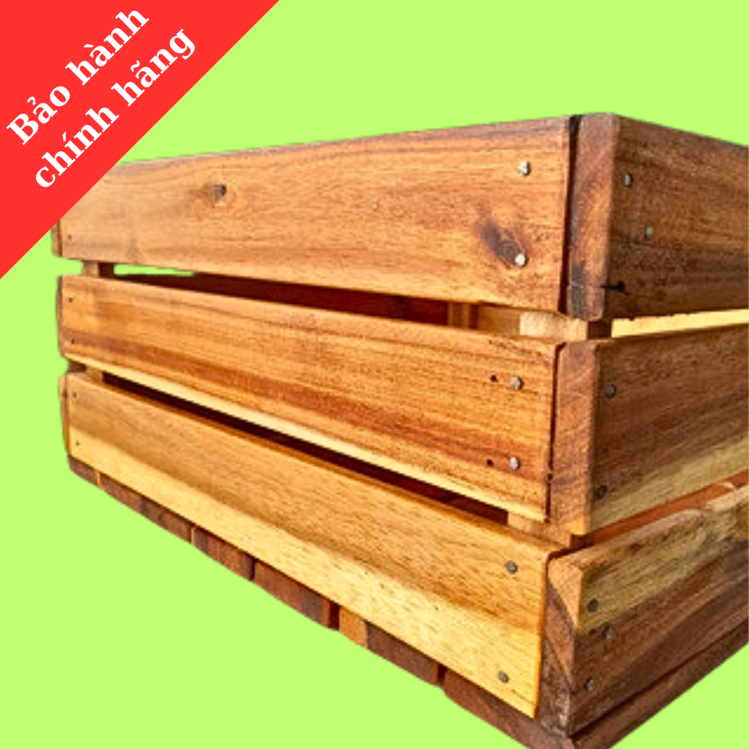 Thùng gỗ pallet đa năng, Top Choice, 38*35*18cm, 1 cái.