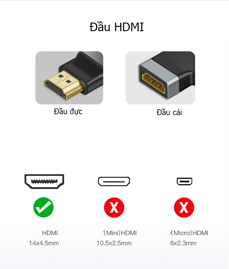 Đầu chuyển HDMI 4k60hz hỗ trợ gốc xoay 90 độ