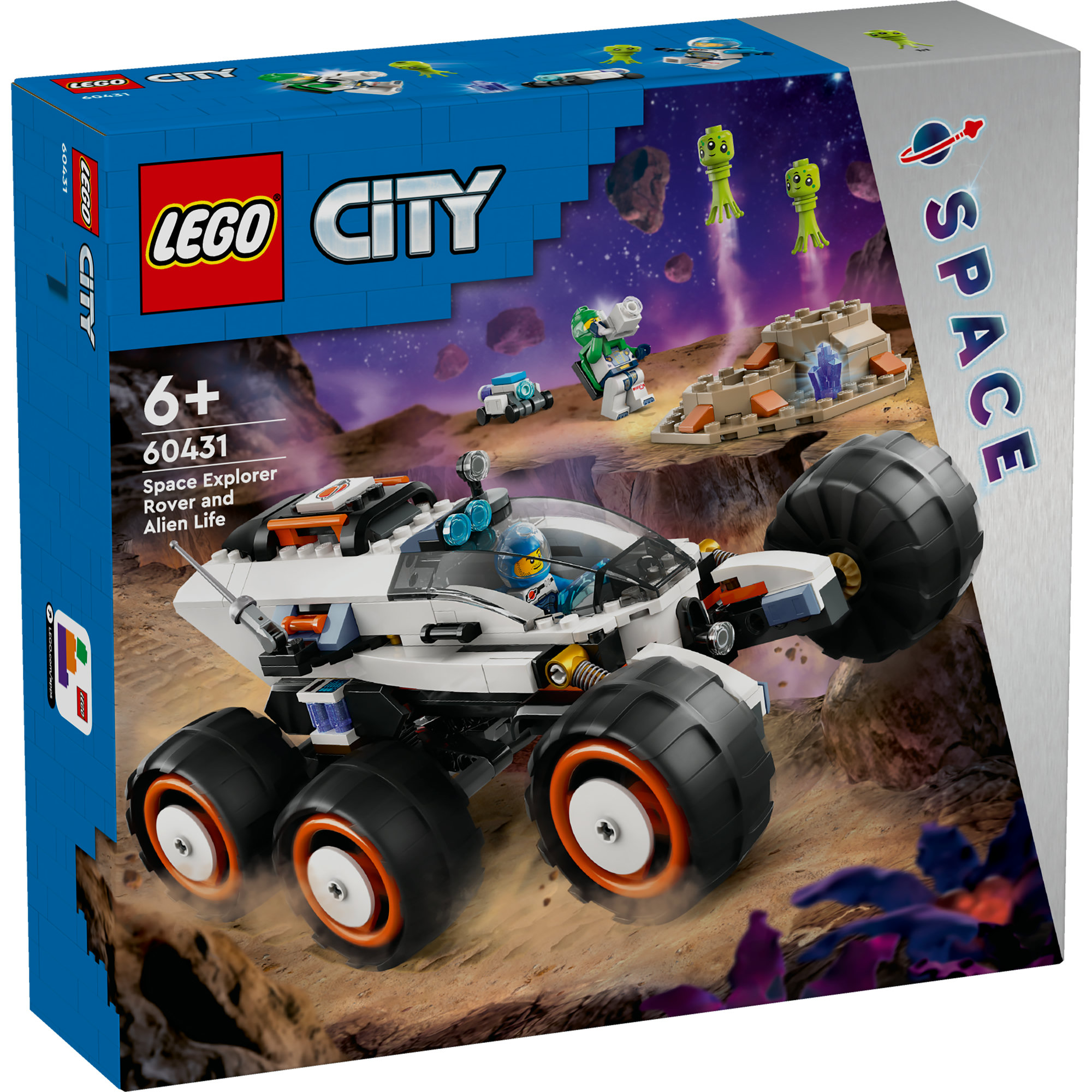 LEGO CITY 60431 Xe thám hiểm không gian &amp; người ngoài hành tinh (311 chi tiết)