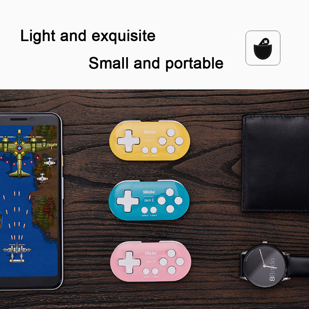 Tay cầm chơi game 8BitDo Zero 2 Bluetooth Gamepad Tương thích với Nintendo Switch Windows Android