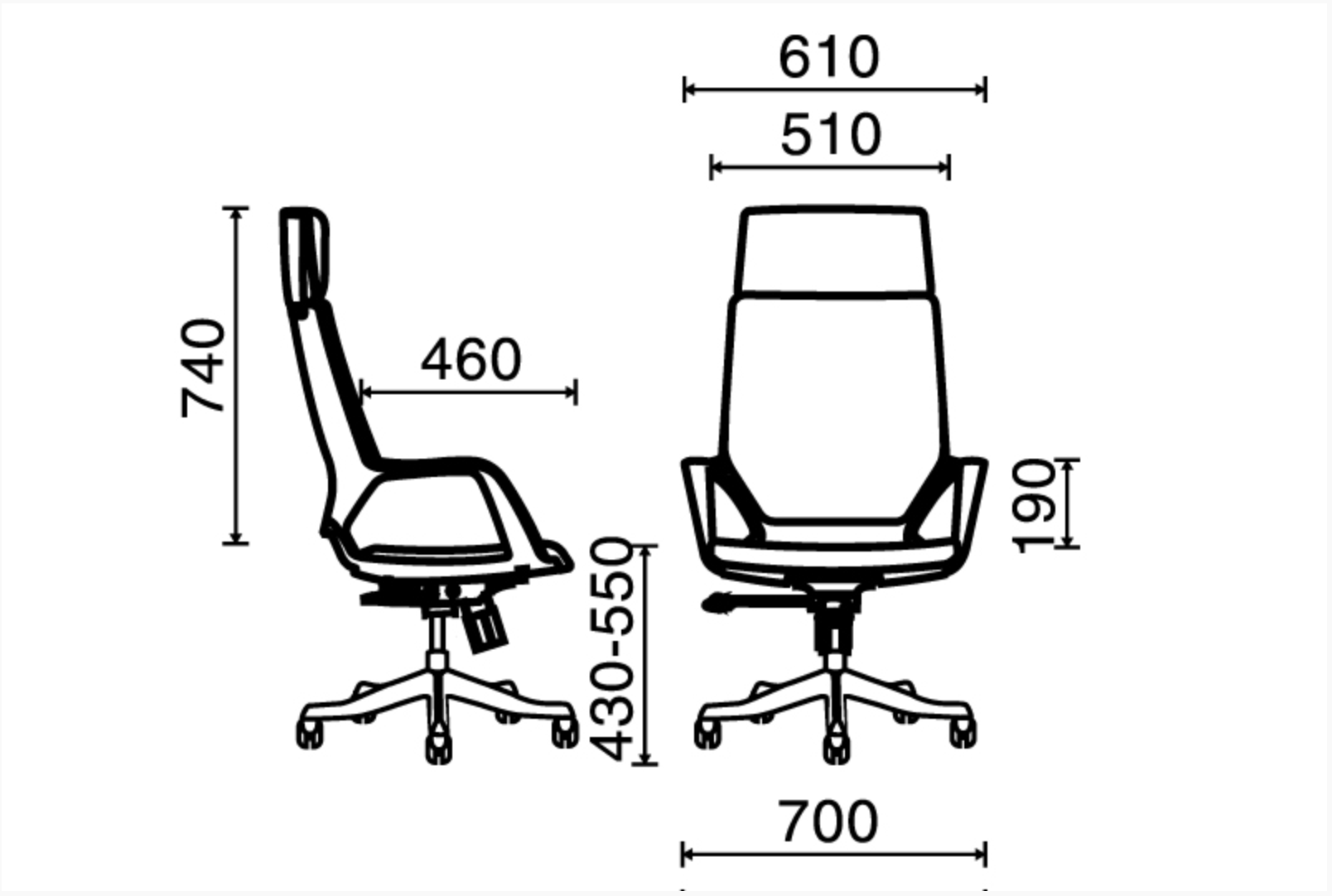 Ghế Làm Việc Chân Xoay AMA-APEX 01