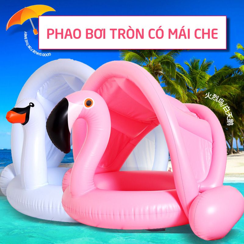 Phao bơi xỏ chân Thiên Nga có mái che DPZC5