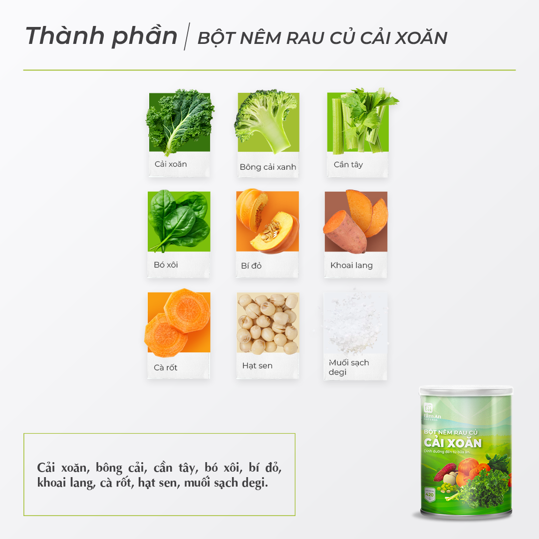 BỘT NÊM CẢI XOĂN ĐẬM ĐÀ HƯƠNG VỊ MÓN CHAY (420g)