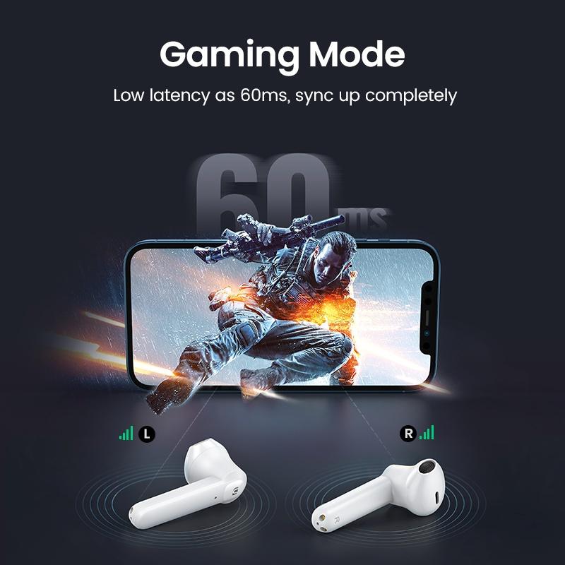 Tai nghe Bluetooth 5.0 TWS UGREEN WS105 - Âm thanh Hifi True Wireless 20h Playtime, Hỗ trợ sạc không dây Qi- Hàng Chính Hãng