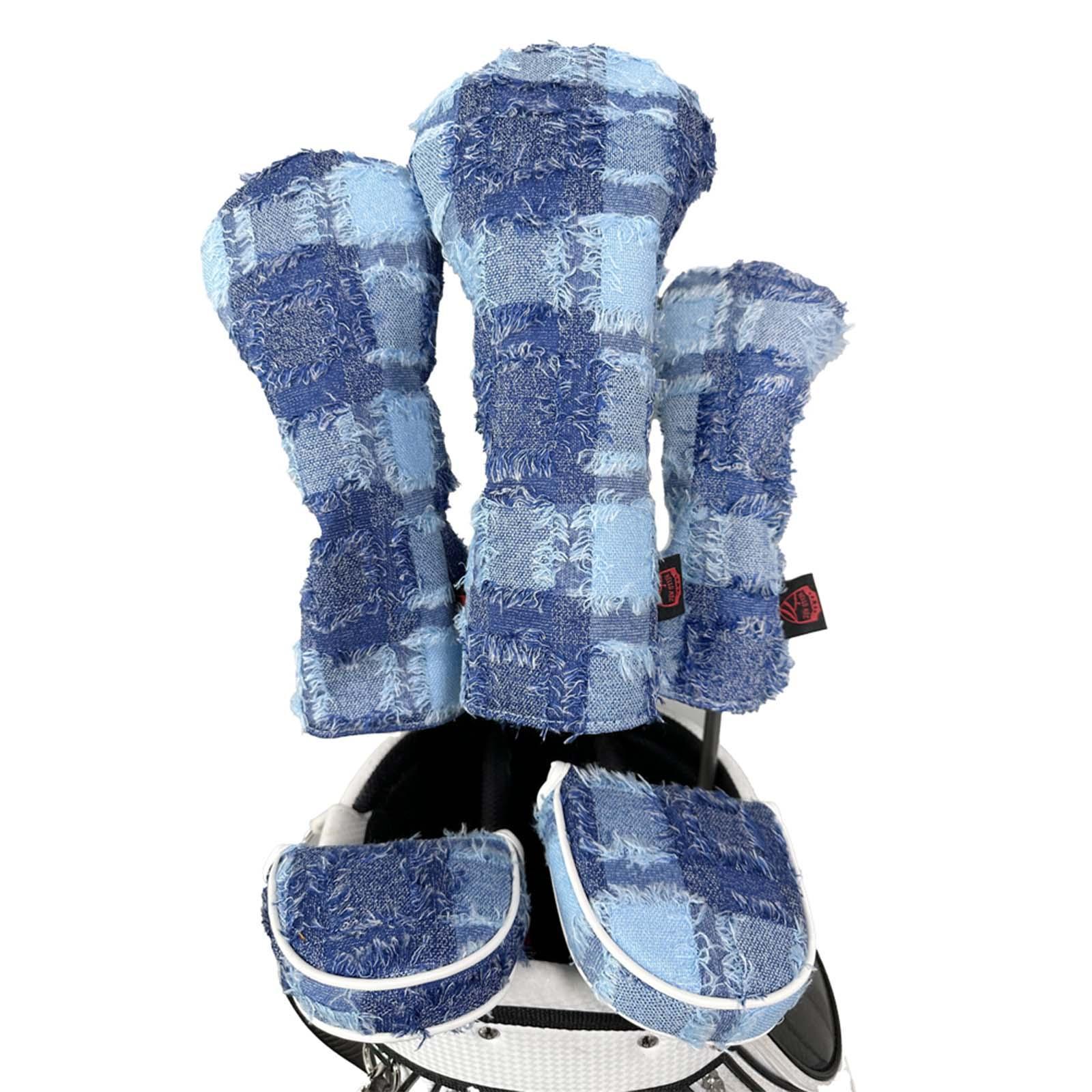 Golf Club Head Cover for Driver, Fairway and Hybrid Golf Shaft Protectors
