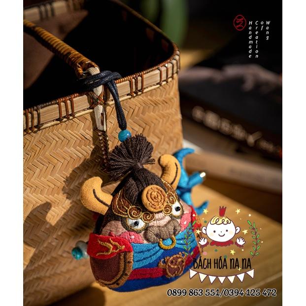 DIY / BỘ KIT TỰ THÊU TÚI THƠM Trâu Đại Ca - Thần Tài Lộc - Thần Mèo May Mắn - Handmade Nana Shop