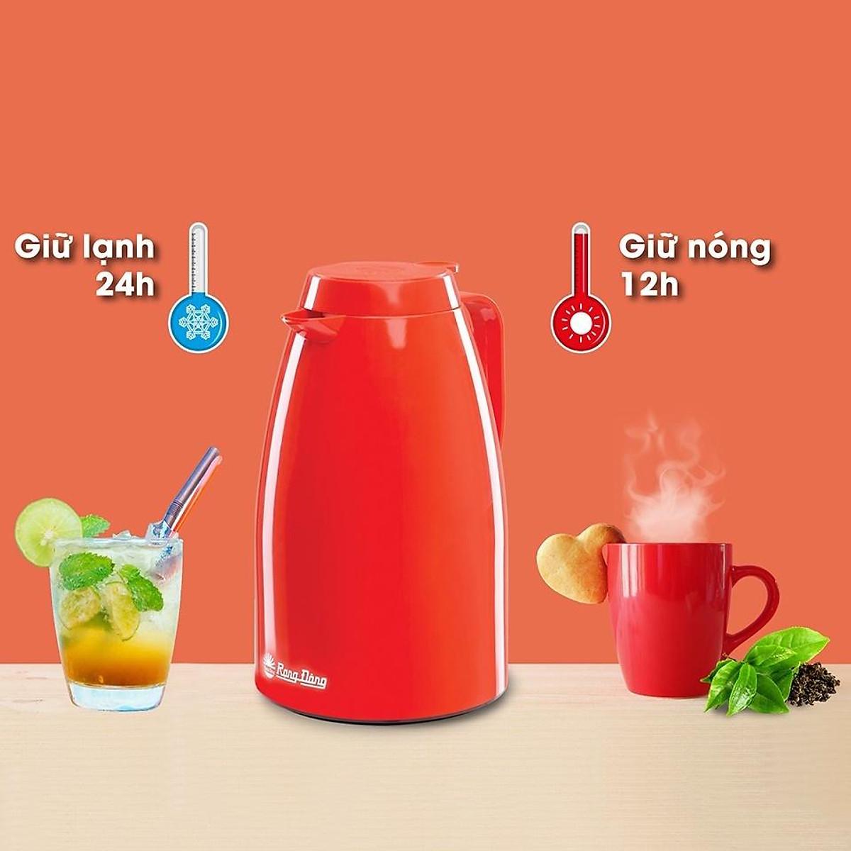 Phích pha trà 6 lớp giữ nhiệt lên tới 12h RD 1542 N2.E - chính hãng Rạng Đông - dung tích 1.5 lít - Vàng