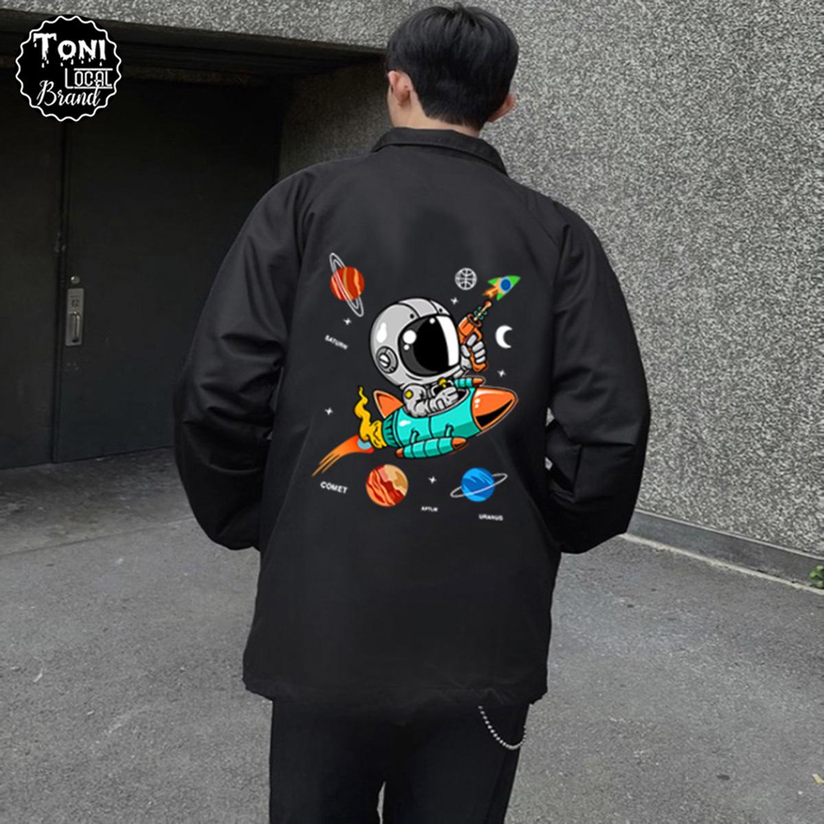 Áo Khoác Dù Local Brand ROCKET ASTRONAUT Jacket Mero 2 lớp dày form rộng Unisex cổ bẻ (D3020L - Kèm Video Ảnh Thật)