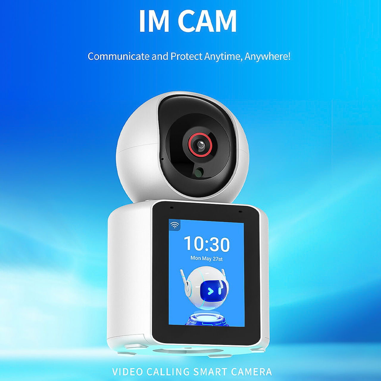 Camera wifi trong nhà Vinetteam C31 màn hình IPS 2.8 inch siêu nét, Video call 2 Chiều, xoay 360 độ, công nghệ AI, hỗ trợ thẻ nhớ lên tới 128GB - hàng chính hãng