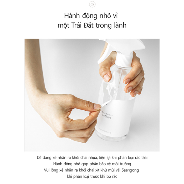 Chai Xịt Khử Mùi Vải Saengong 500ml Hương Hoa Hồng