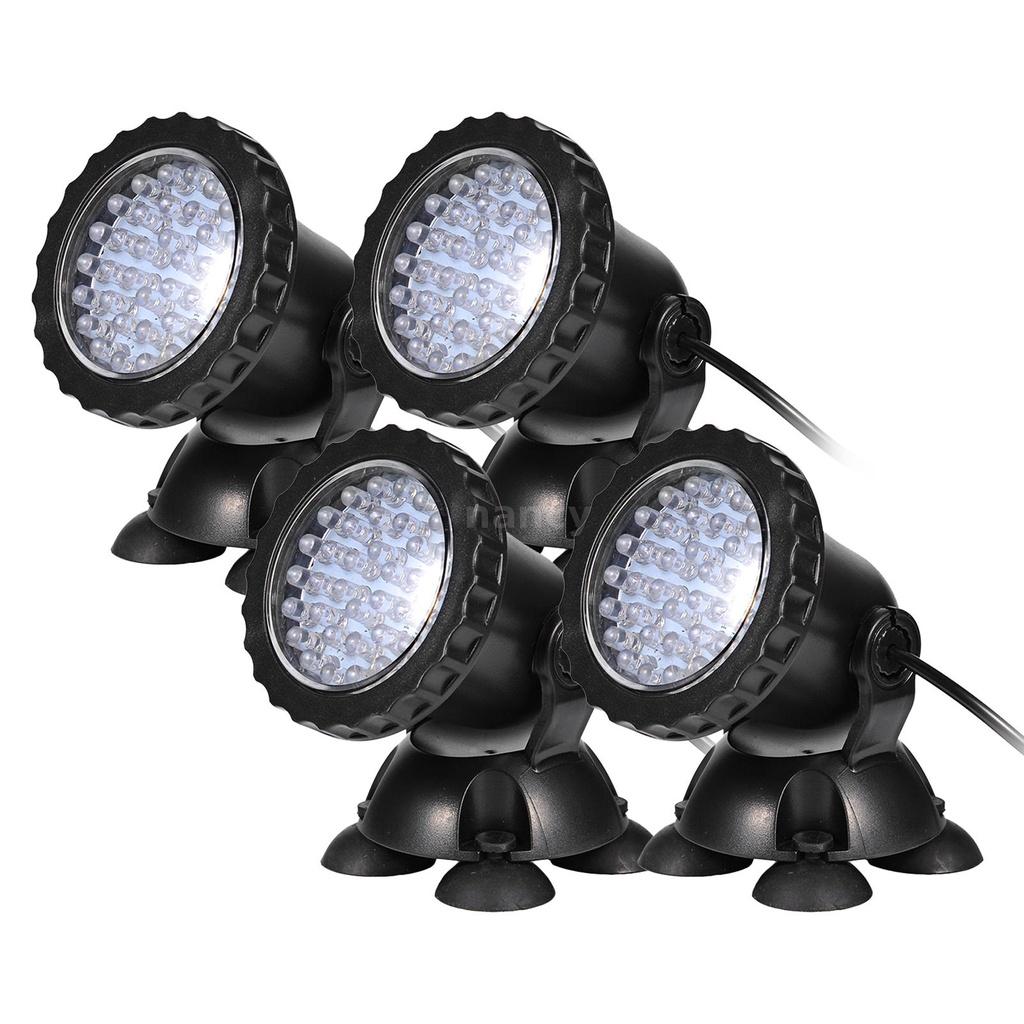 Bộ 4 Đèn Led 36 Bóng Rgb Ip67 Chống Thấm Nước Cho Hồ Cá