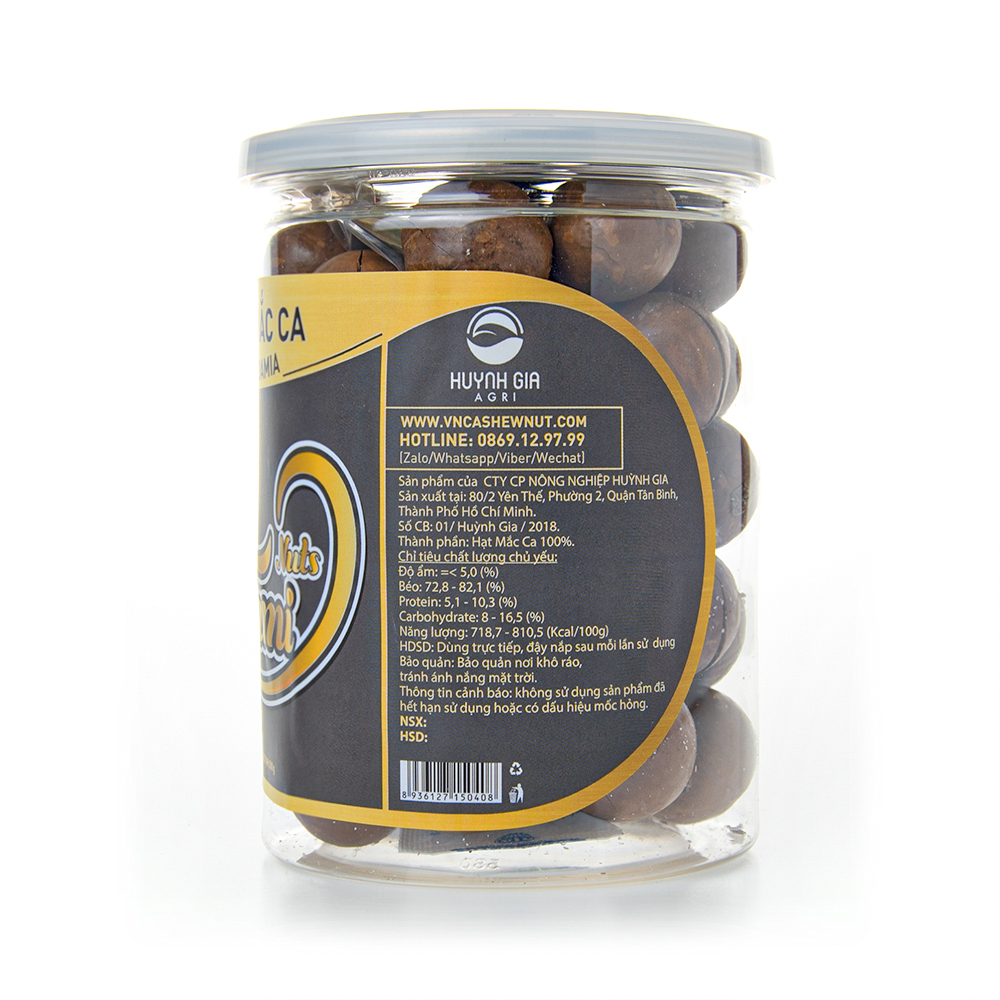 Hạt Macca Úc Nứt Vỏ Nhập Khẩu - Hũ Nắp Nhôm 300g - Hạt Dinh Dưỡng Cao Cấp FAMINUTS