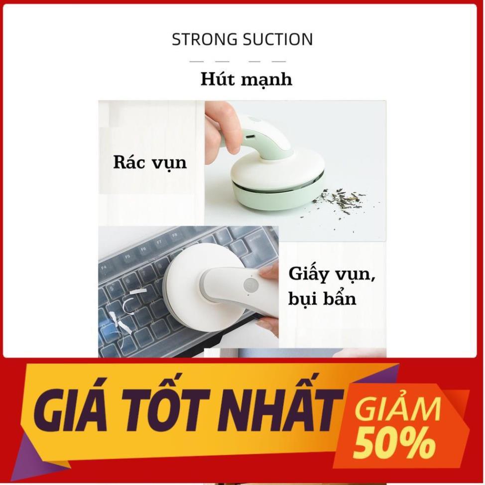 Máy hút bụi cầm tay mini sạc pin không dây để vệ sinh cho bàn làm việc phím laptop máy tính pc