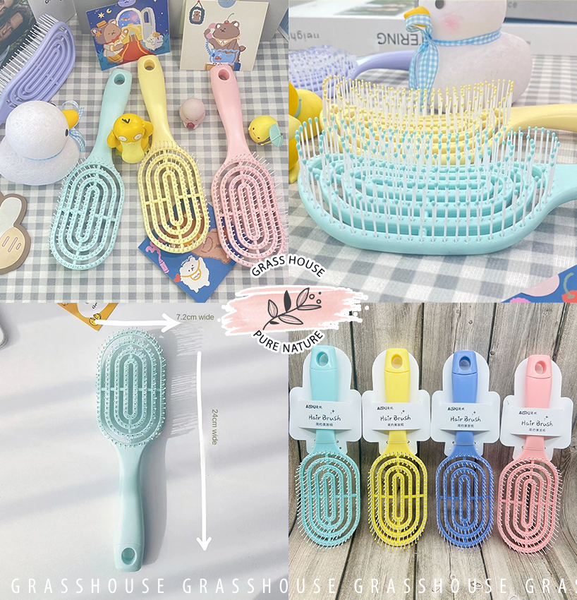 Lược thưa Chải Tóc Màu Sắc Mát Xa Da Đầu giảm rụng tóc (lược có thể dùng cho tóc nối, người nối tóc)