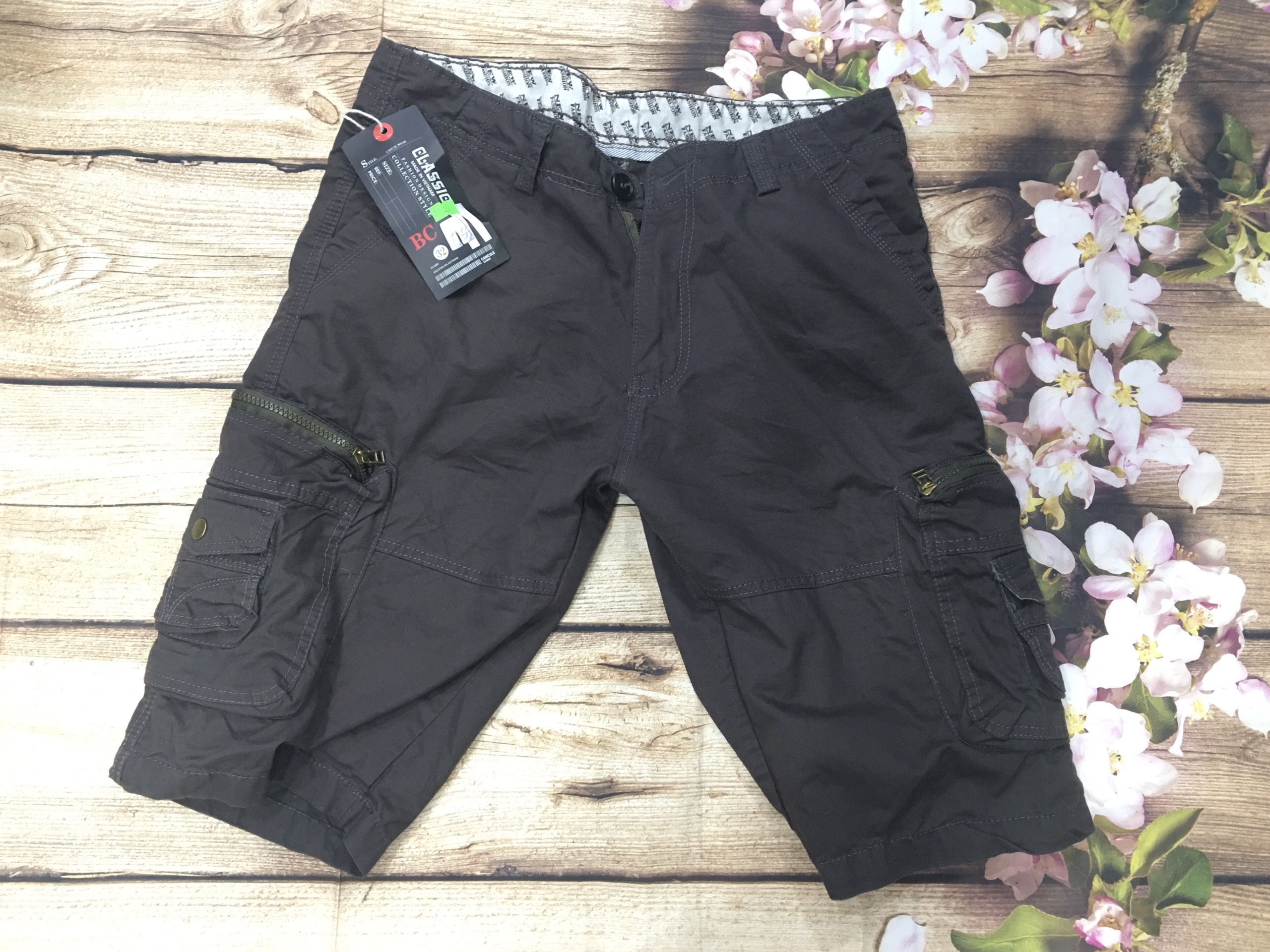 Quần short kaki túi hộp day kéo nam hàng cao cấp