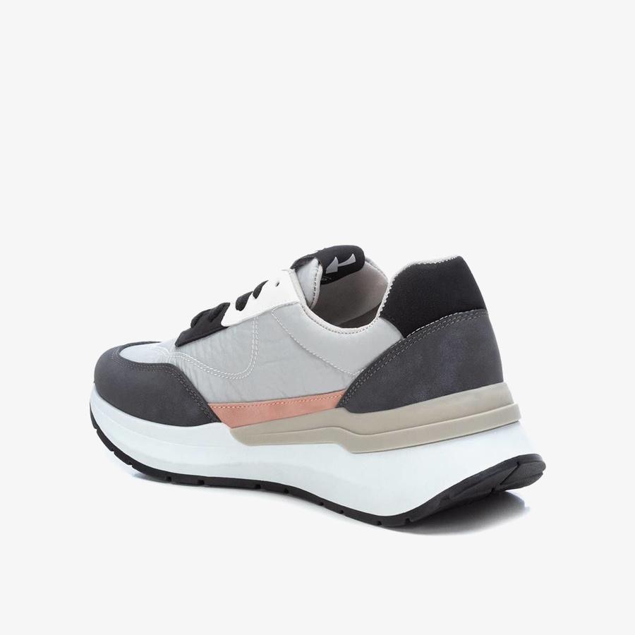 Giày Sneakers Nữ XTI Grey Textile Combined Ladies Shoes