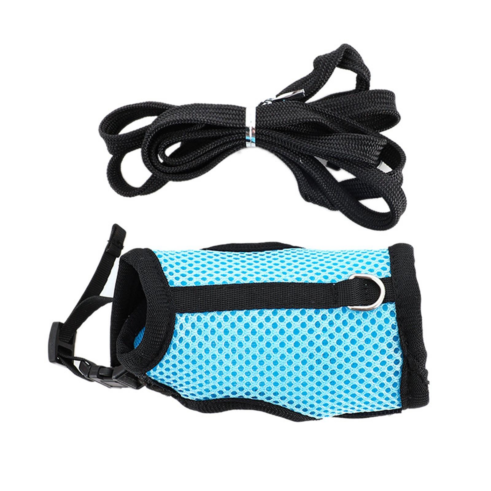 Adjustable Rabbit Harness and Leash Set Walking M 18cm-25cm