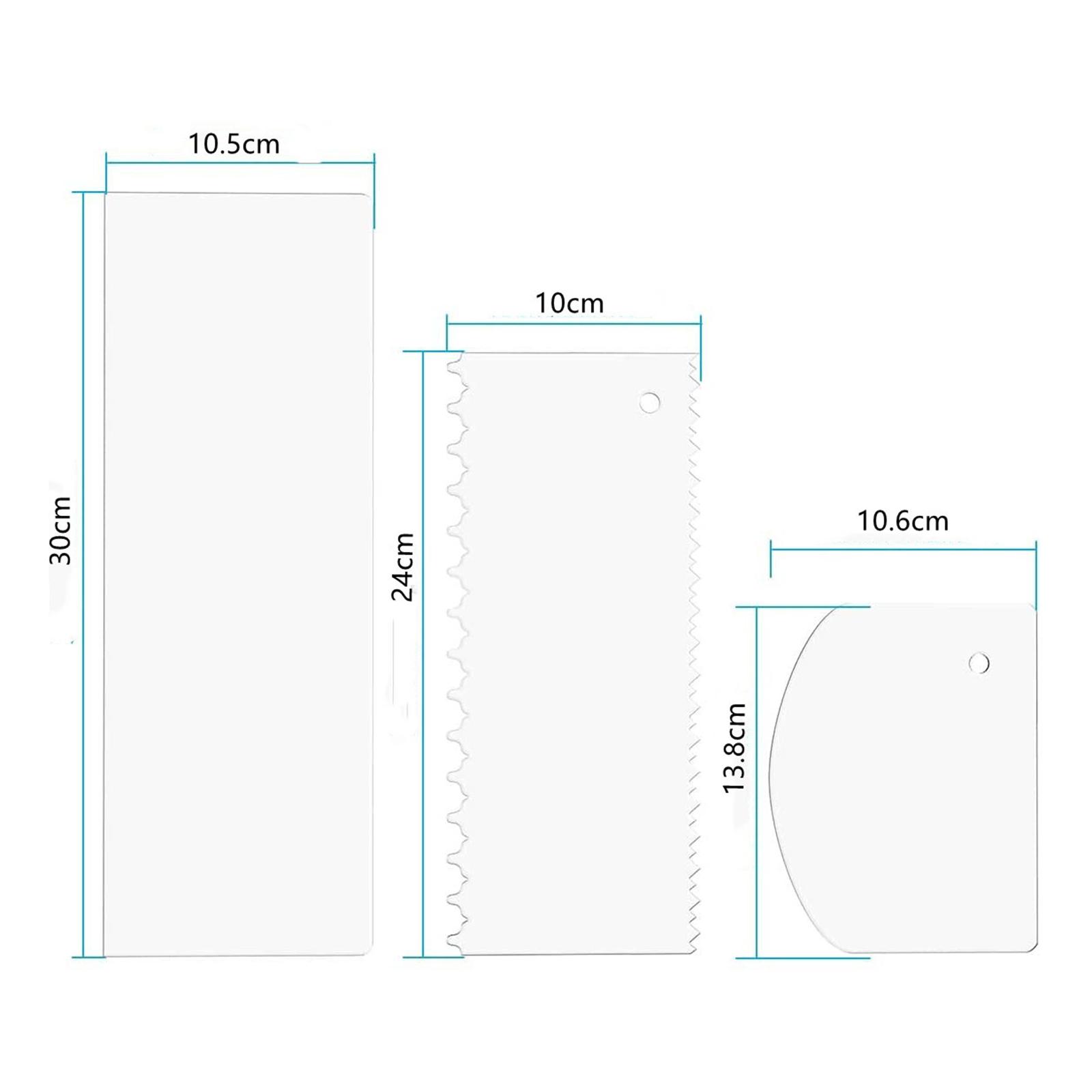 6Pcs Acrylic Cake Scraper Kitchen Tools for Bread DIY Cake
