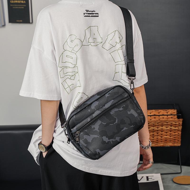 Túi đeo chéo nam nữ Camo da chống nước chống trầy cao cấp