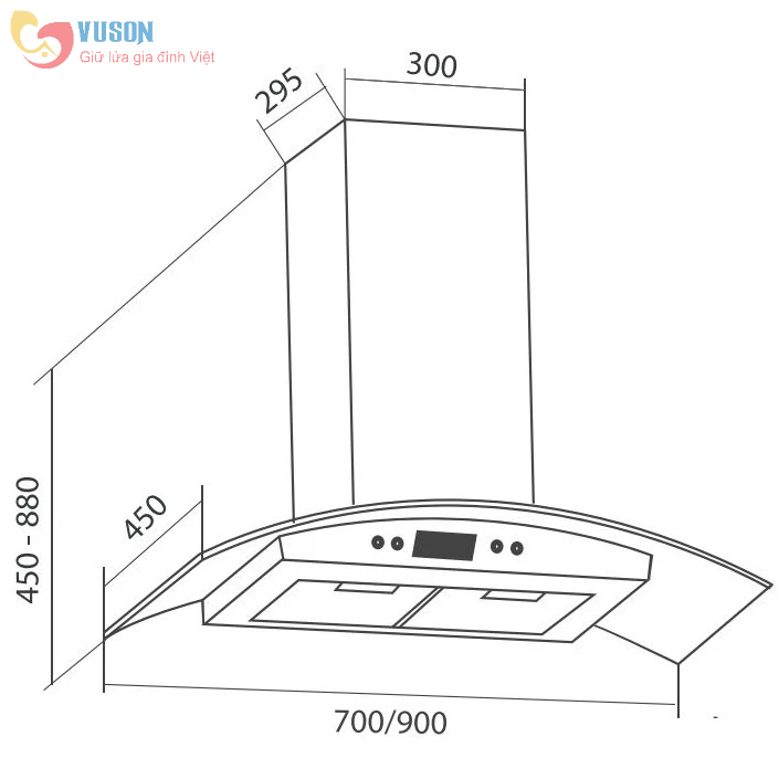 Máy Hút Mùi Eurosun 70K06S - Hàng Chính Hãng