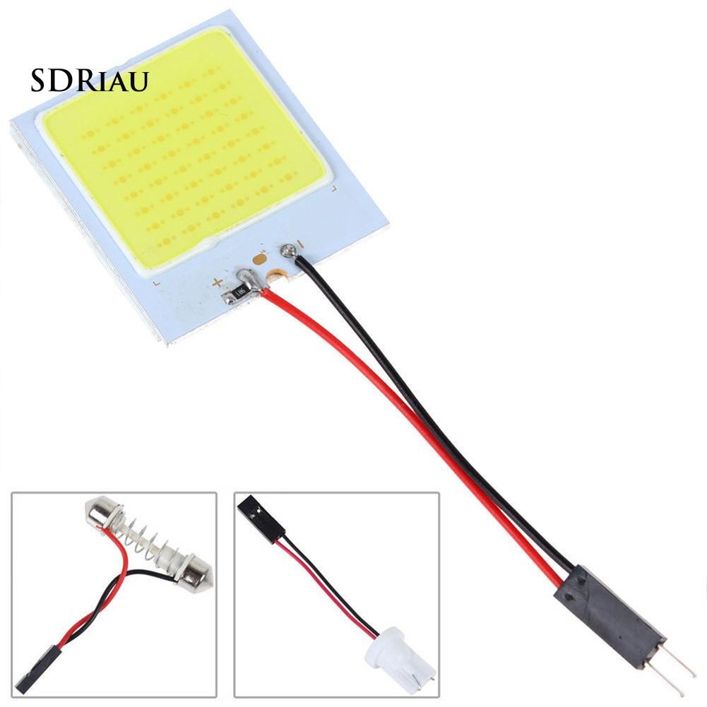 Bộ đèn LED màu trắng 48 SMD COB LED T10 4W 12V cho nội thất xe hơi