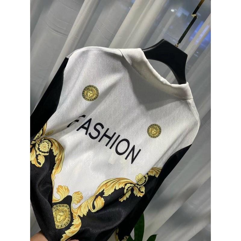BỘ PYJAMA LỤA XƯỚC TÔ CHÂU CAO CẤP CHAMR ĐEN