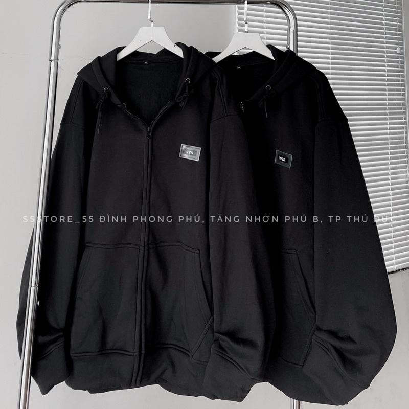 Áo khoác hoodie zip có nón vải nỉ bông tag WZS nhiều màu form rộng unisex nam nữ - SSSTore