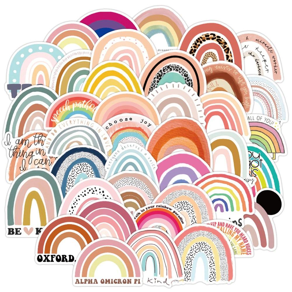 Sticker cầu vồng Sẵn Hình Dán Trang Trí Mũ Bảo Hiểm Laptop Điện Thoại Ván Trượt Sổ tay Notebook
