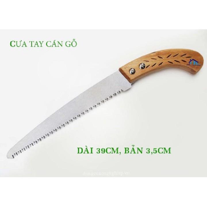 Cưa cầm tay cán gỗ lưỡi thép không gỉ cao cấp