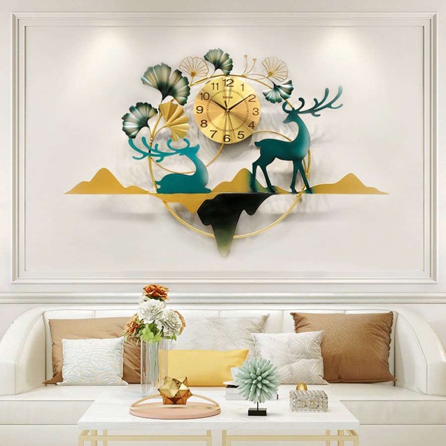 Đồng Hồ Treo Tường Trang Trí Đẹp Shouse DC622 độc lạ 3d cỡ lớn nghệ thuật phù hợp cho phòng khách, phòng ngủ