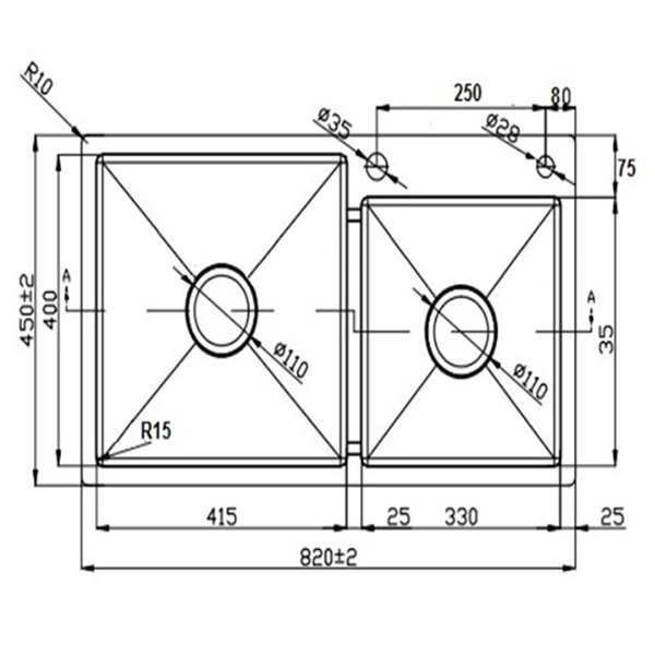 Chậu rửa bát  KN8245DO