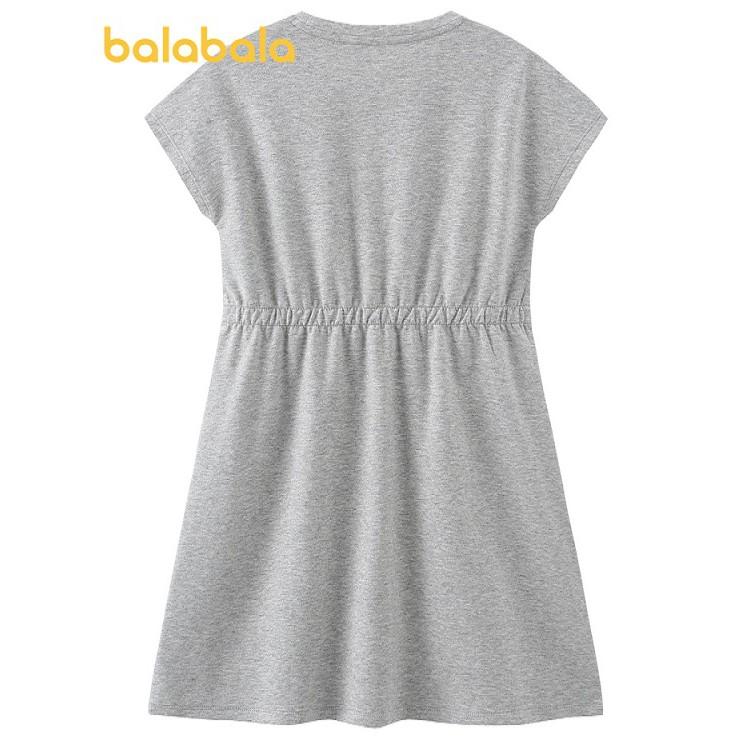 (7-16 tuổi) Váy thun cotton bé gái hãng BALABALA 20222111103400205 màu ghi xám