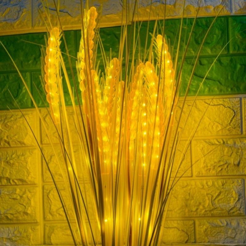Đèn led 10 bông lúa mạch thần tài Bông lúa vàng Đèn cây lúa trang trí bàn thờ phòng khách Tết 2022 Phát lộc phát tài