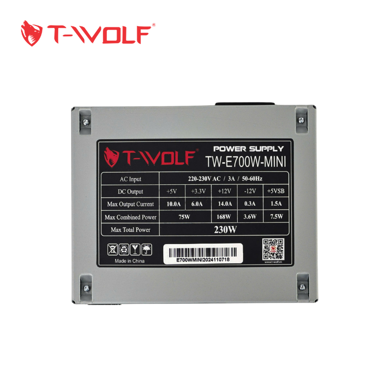 Nguồn Máy Tính T-WOLF TW-E700W MINI No Box – Hàng Chính Hãng