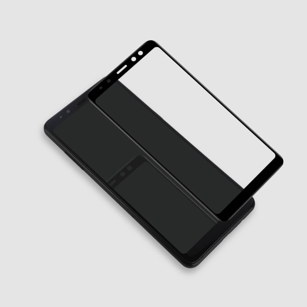 Miếng dán kính cường lực full màn hình 111D cho Samsung Galaxy A8 Plus 2018 hiệu HOTCASE - Hàng nhập khẩu