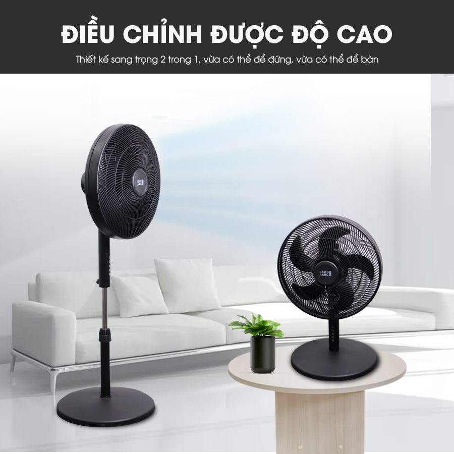 Quạt điện, quạt cây có điều khiển LEBENLANG LBL1863, chế độ hẹn giờ, công suất 55w, bảo hành 2 năm – hàng chính hãng