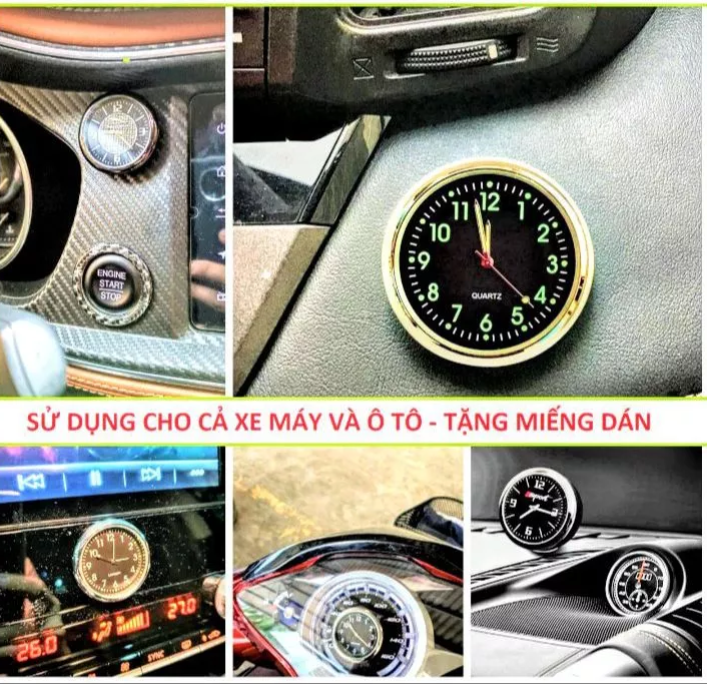 Cực chất với đồng hồ báo giờ xe máy và ô tô hàng siêu đẹp mẫu mã sang trọng có pin