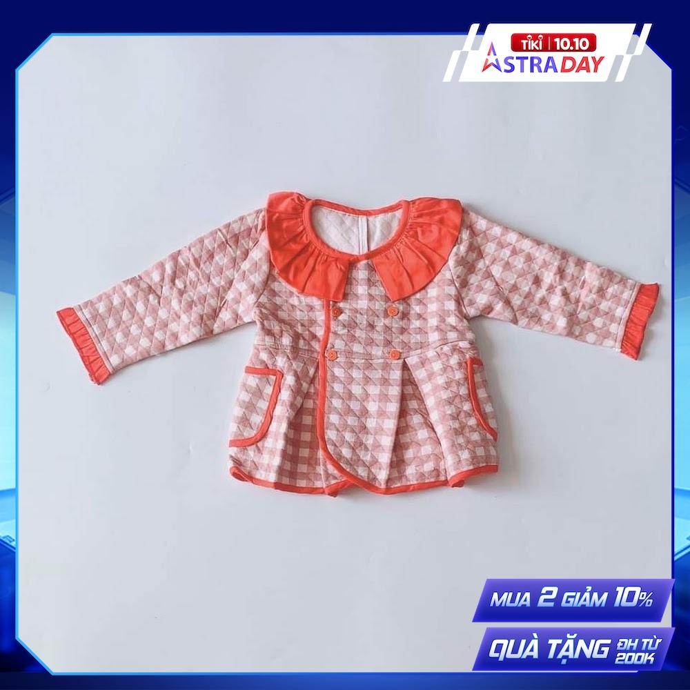 Áo khoác bé gái Caro đỏ chần bông nhẹ - AICDBGESOYCV - AIN Closet